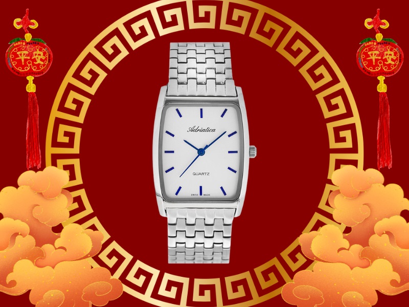 Đồng hồ c&aacute; t&iacute;nh với mặt h&igrave;nh chữ nhật sang trọng